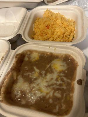 Refried beans & Mexican Rice