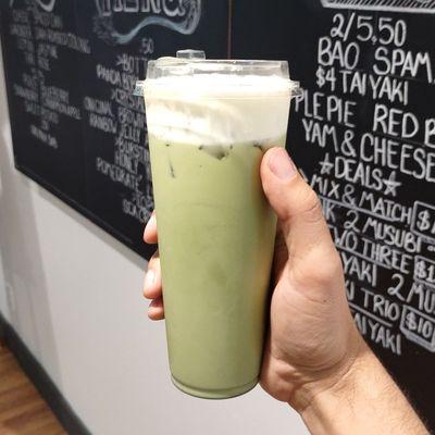 The Classic Matcha with sea cream.