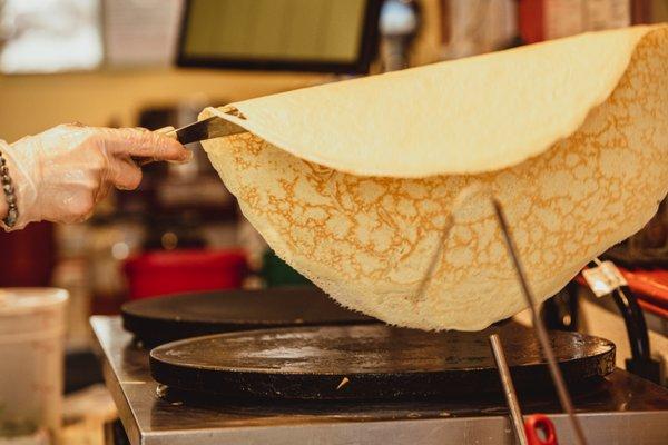 making of the crepe