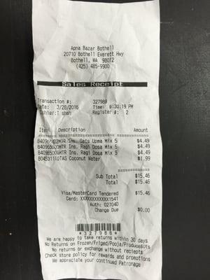 Receipt copy