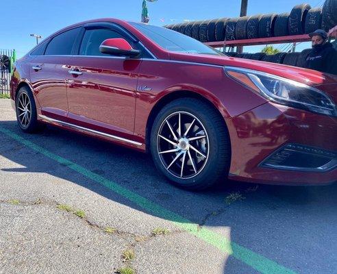 Hyundai Sonata With 17x7.5 Versus Wheels and Falken Tires @versuswheels  @falkentire