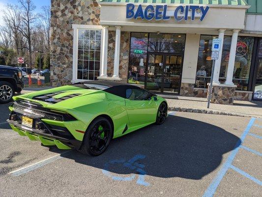 If the driver of this vehicle has a handicap, it's not of the physical variety.