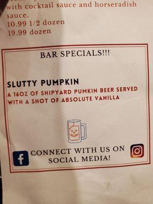 Bar special