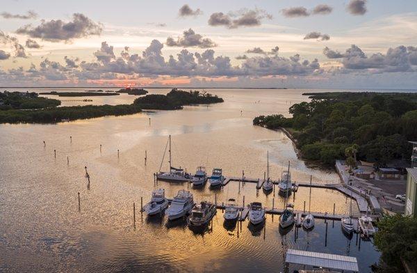 Aerial of our Wet Slips