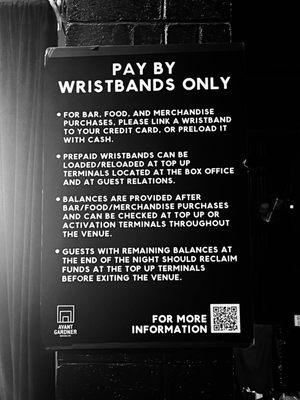 The deal with the wristbands....