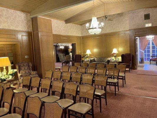 Our spacious and comfortable chapel. It can be set up with our without chair to meet your needs.