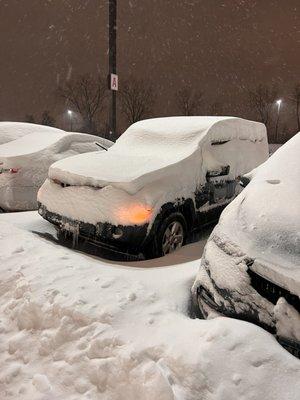 11:45pm in Eagan Minnesota......snow storm and locked my keys in the car ...