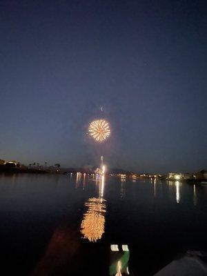 Fireworks from our boat