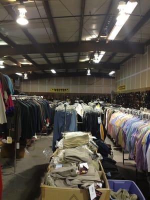 Warehouse of equestrian apparel.