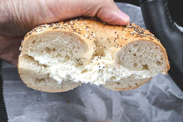 Everything Bagel w/ Cream Cheese.