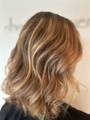 Full Balayage and glaze by Audrey