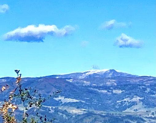 Yes, that's snow on the mountain top