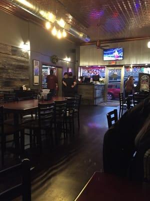 Only part of the dining area. There's a whole other part adjacent to this room that features a bar and more televisions.