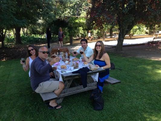 Clients from New York. Set up a nice picnic at Preston Winery in Healdsburg.