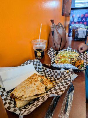 Carne Asada Quesadilla and Carne Asada Fries they both huge and worth the price