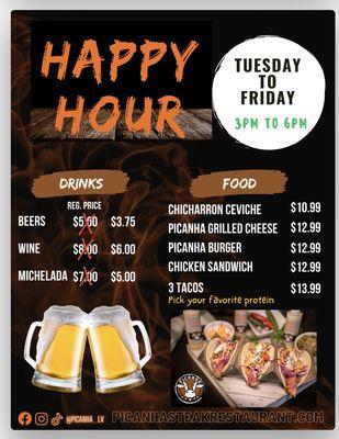 11/19/23 - Happy Hour Menu