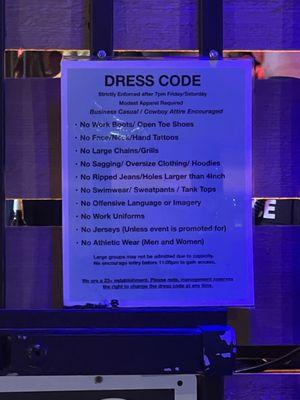 The dress code the supposedly abide by?