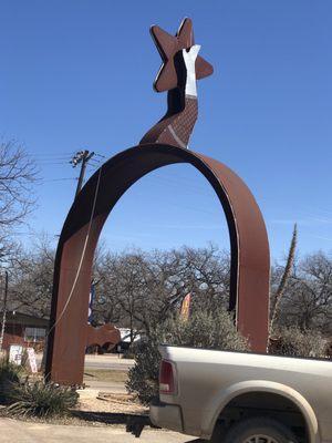 Watch for the world's largest spur which is in their parking lot!