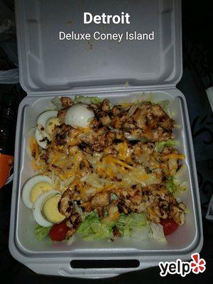 Grilled chicken salad minus cucumbers