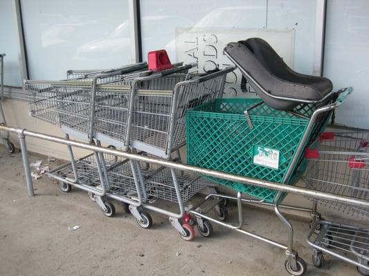 shopping carts near the front entrance