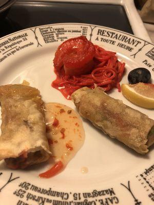 Bengali BBQ Shrimp& Lumpia ( Vegetable Spring Roll)