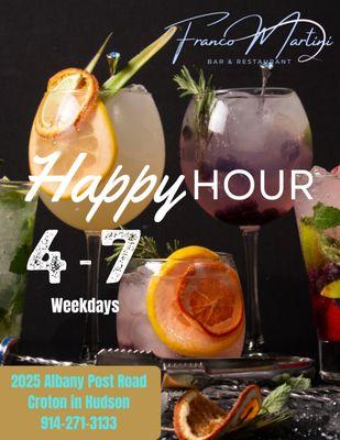 Happy Hour weekdays 4-7pm