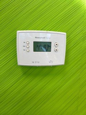 Thermostat inside of the store