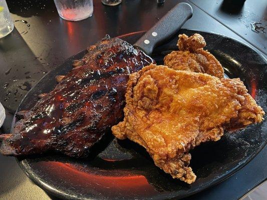 Chicken and rib combo