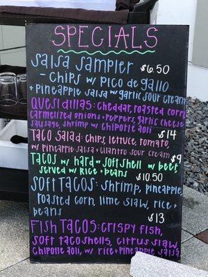 Taco Thursday Specials Board