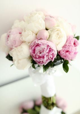 Bridal bouquet with peonies