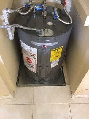 New water heater installed for customer.