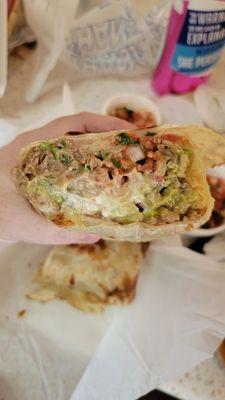 Pretty tasty Jalapeños Special burrito with Carne Asada!