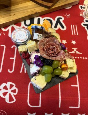 Art of Grazing charcuterie board available at The Coupe Sparkling Wine Lounge.