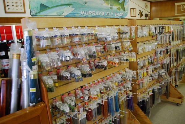 Large selection of fly tying material.