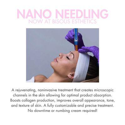 Nano Needling at Bisous Esthetics. A non invasive anti-aging facial treatment.
 
 #facials #dayspa #nanoneedling #antiaging #microchannelin