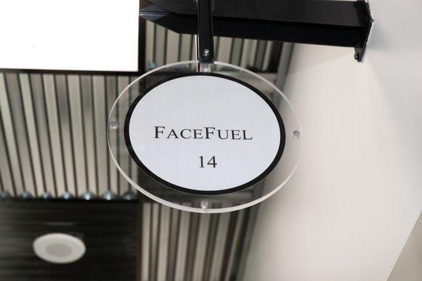 When walking into Sola Salon look for studio 14 to find our studio Facefuel.