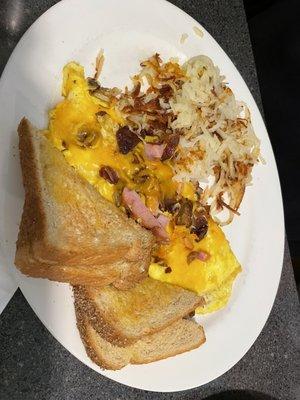 Another triple meat omelet