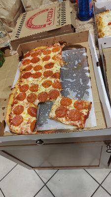 Sicilian Pizza with peperoni