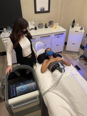 Ghazal, Miss USA International getting Emsculpt NEO to get Pageant ready!