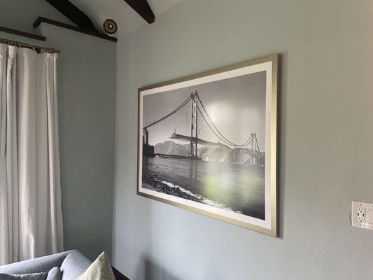 Large framed photo