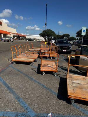 Cart parking in handicap loading area