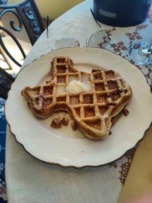 Pecan waffle.  More delicious than it looks if you can believe that.