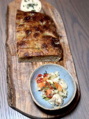 Focaccia with cultured butter