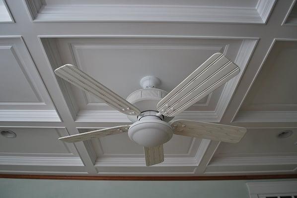 Custom Prefabricated Coffered Ceiling with Raised Inner Panels