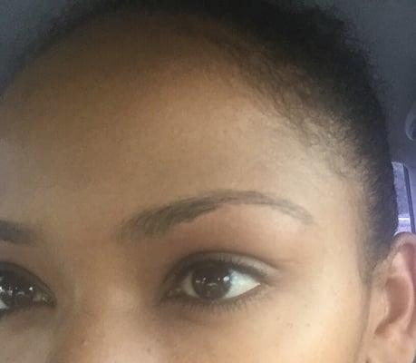 This is not what a threaded eyebrow should look like