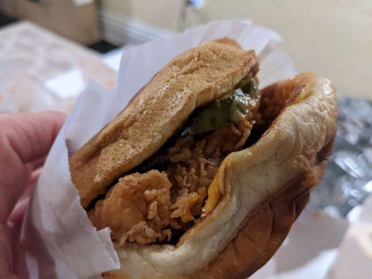 Spicy chicken sandwich