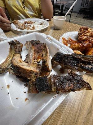 Burnt unappealing ribs