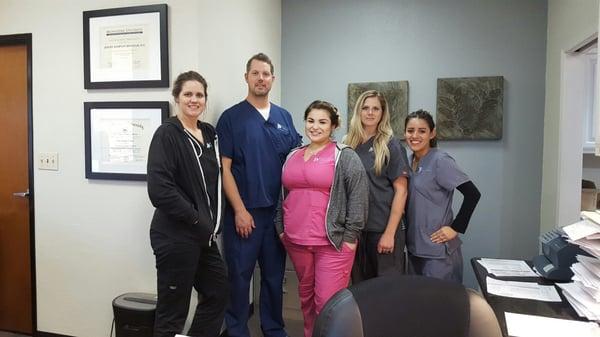 Dr. Bingham with his awesome staff! You guys rock!