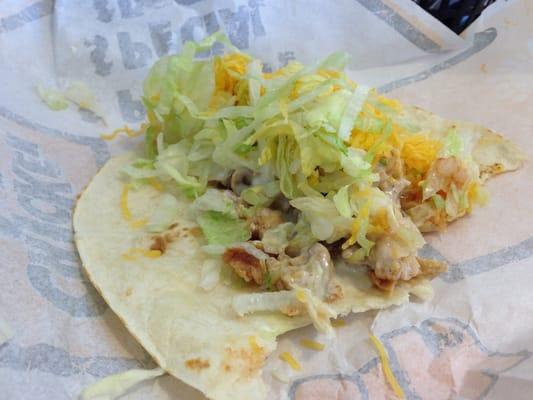 1/2 chicken soft taco