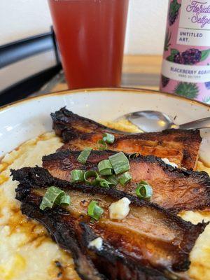 Pork Belly grits! Whaaaaa?!?